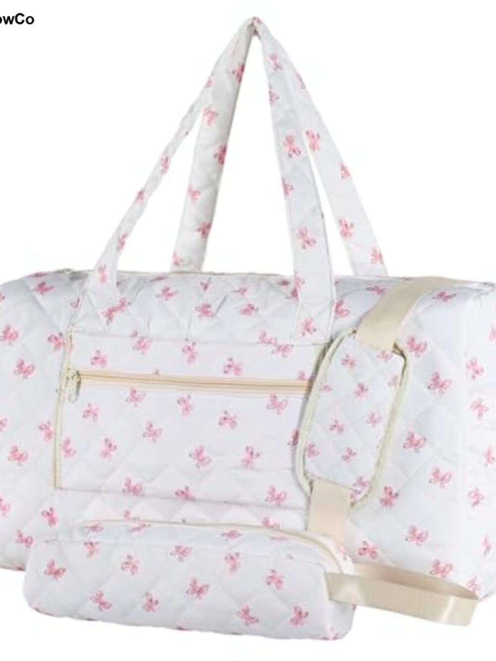 Quilted Duffle Bag Women Weekender Overnight Travel Bag